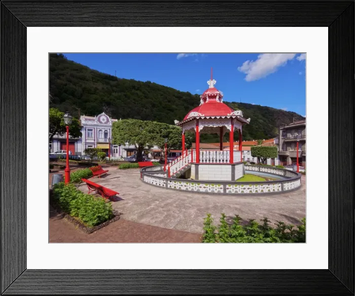 Framed Print : Bandstand in Jardim da Republica, Velas, Sao Jorge Island, Azores, Portugal, Atlantic Framed Print : Bandstand in Jardim da Republica, Velas, Sao Jorge Island, Azores, Portugal, Atlantic