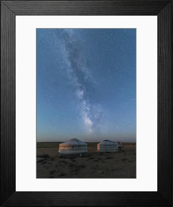 Framed Print : Mongolian traditional gers under the Milky Way, Ulziit, Middle Gobi province, Mongolia Framed Print : Mongolian traditional gers under the Milky Way, Ulziit, Middle Gobi province, Mongolia