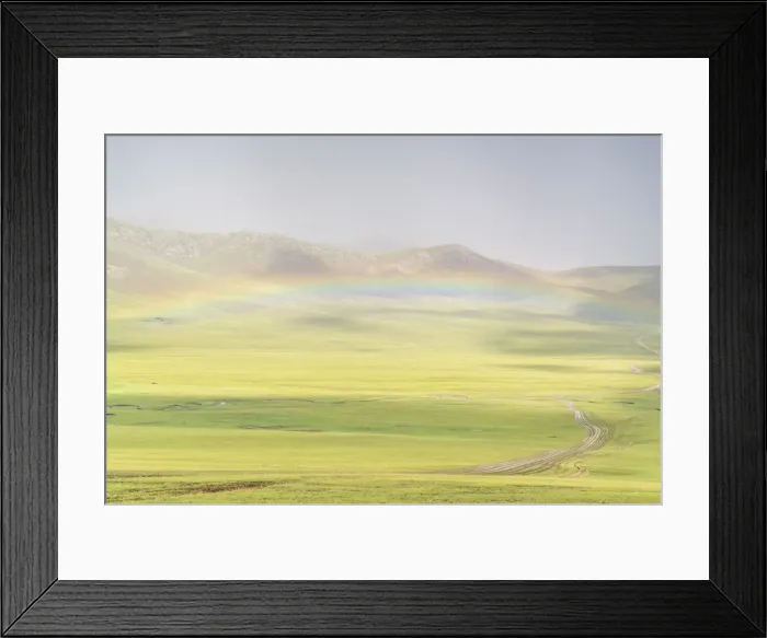 Framed Print : Rainbow over the green Mongolian steppe, Ovorkhangai province, Mongolia, Central Asia Framed Print : Rainbow over the green Mongolian steppe, Ovorkhangai province, Mongolia, Central Asia