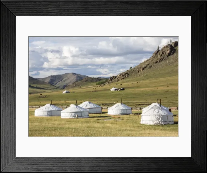 Framed Print : Tourist ger camp and Khangai mountains, Burentogtokh district, Hovsgol province, Mongolia Framed Print : Tourist ger camp and Khangai mountains, Burentogtokh district, Hovsgol province, Mongolia