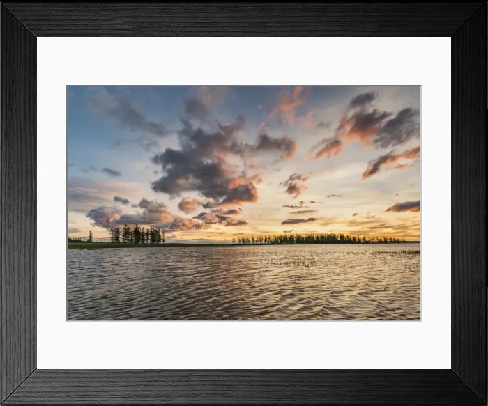 Framed Print : Fir trees and clouds reflecting on the suface of Hovsgol Lake at sunset, Hovsgol province Framed Print : Fir trees and clouds reflecting on the suface of Hovsgol Lake at sunset, Hovsgol province