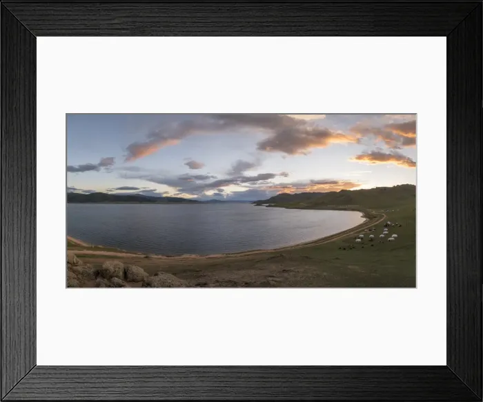 Framed Print : Sunset over White Lake, Tariat district, North Hangay province, Mongolia, Central Asia Framed Print : Sunset over White Lake, Tariat district, North Hangay province, Mongolia, Central Asia
