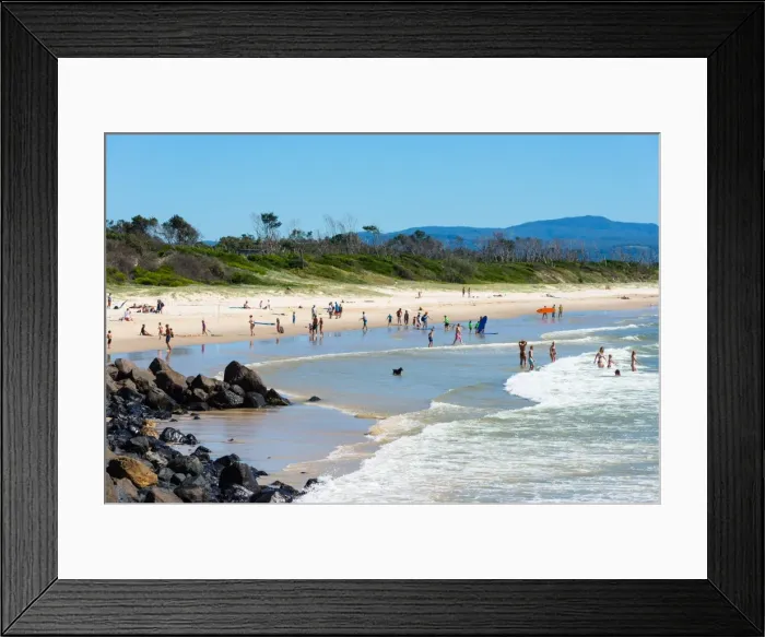 Framed Print : Byron Bay Main beach, New South Wales, Australia, Pacific Framed Print : Byron Bay Main beach, New South Wales, Australia, Pacific