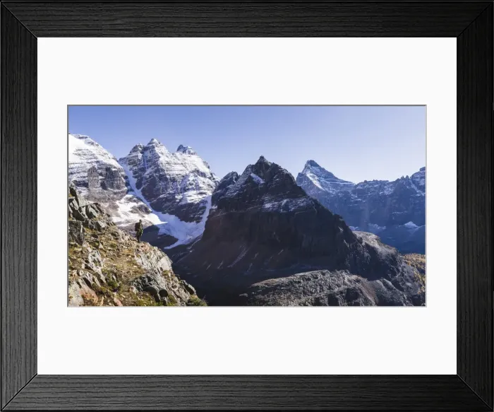 Framed Print : Hiker on the Alpine Circuit Trail at Lake O Hara, Yoho National Park, UNESCO World Heritage Site Framed Print : Hiker on the Alpine Circuit Trail at Lake O Hara, Yoho National Park, UNESCO World Heritage Site