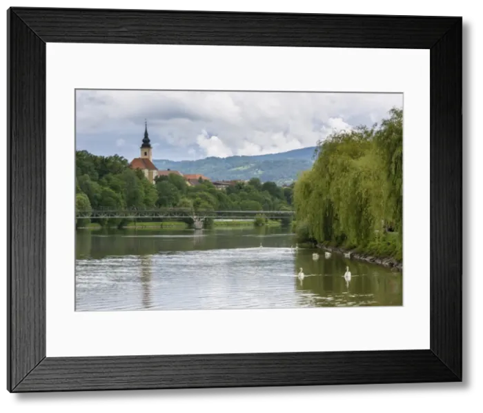 Framed Print : The Drava River, Maribor, Slovenia, Europe Framed Print : The Drava River, Maribor, Slovenia, Europe