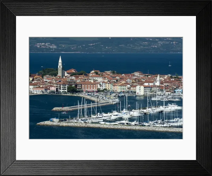 Framed Print : An elevated view of the town of Isola overlooking Adriatic Sea, Isola, Slovenia, Europe Framed Print : An elevated view of the town of Isola overlooking Adriatic Sea, Isola, Slovenia, Europe