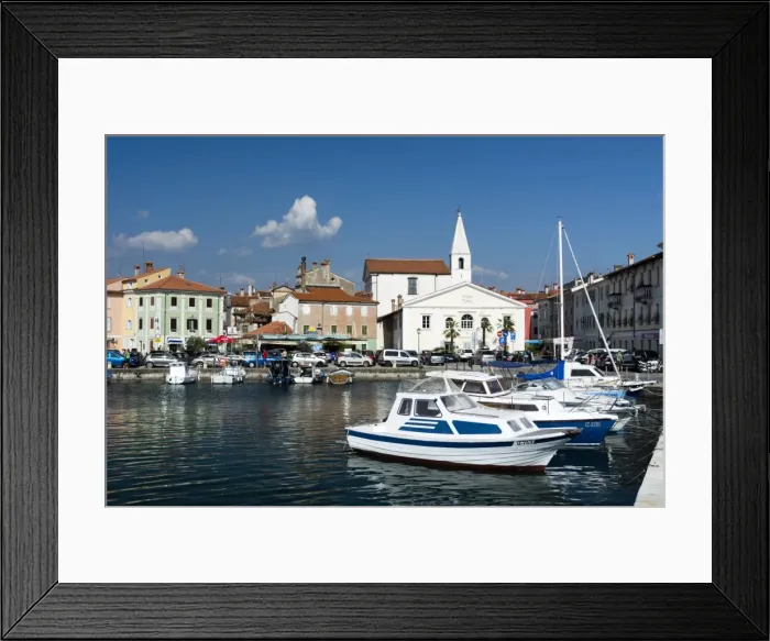 Framed Print : The port of Isola surrounded by the old town, Isola, Slovenia, Europe Framed Print : The port of Isola surrounded by the old town, Isola, Slovenia, Europe