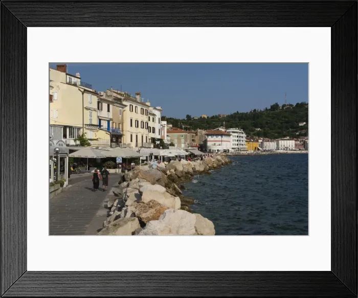 Framed Print : Piran waterfront, Slovenia, Europe