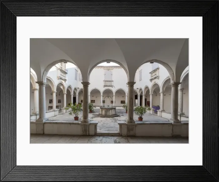 Framed Print : Cloister of the Church of Saint Francis, Piran, Slovenia, Europe Framed Print : Cloister of the Church of Saint Francis, Piran, Slovenia, Europe