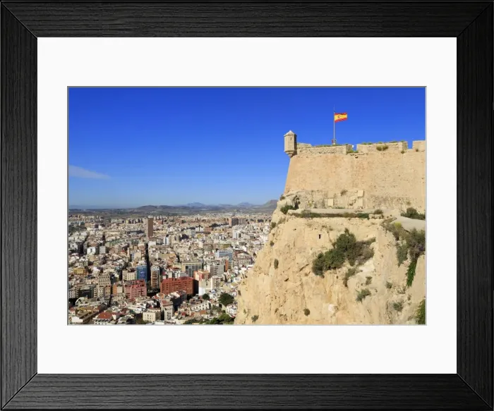 Framed Print : Santa Barbara Castle and city, Alicante, Spain, Europe Framed Print : Santa Barbara Castle and city, Alicante, Spain, Europe