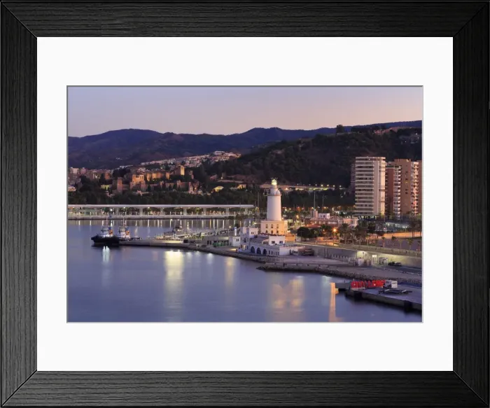 Framed Print : Lighthouse, Malaga, Andalusia, Spain, Europe Framed Print : Lighthouse, Malaga, Andalusia, Spain, Europe