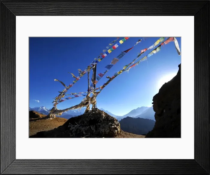 Framed Print : Prayer flags, Mustang, Nepal, Himalayas, Asia Framed Print : Prayer flags, Mustang, Nepal, Himalayas, Asia