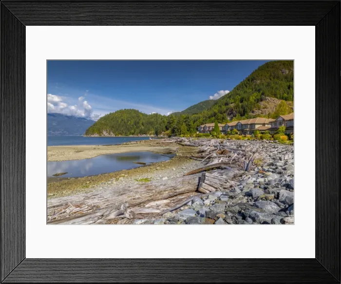 Framed Print : View of How Sound at Furry Creek off The Sea to Sky Highway near Squamish, British Columbia Framed Print : View of How Sound at Furry Creek off The Sea to Sky Highway near Squamish, British Columbia