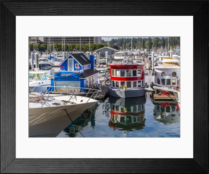 Framed Print : Colourful boats in Vancouver Harbour near the Convention Centre, Vancouver, British Columbia Framed Print : Colourful boats in Vancouver Harbour near the Convention Centre, Vancouver, British Columbia