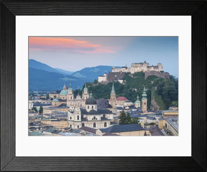 Framed Print : View of Hohensalzburg Castle above The Old City, UNESCO World Heritage Site, Salzburg Framed Print : View of Hohensalzburg Castle above The Old City, UNESCO World Heritage Site, Salzburg