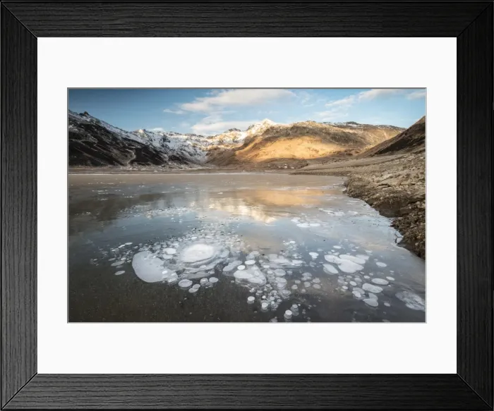 Framed Print : Ice bubbles, Montespluga, Chiavenna Valley, Sondrio province, Valtellina, Lombardy Framed Print : Ice bubbles, Montespluga, Chiavenna Valley, Sondrio province, Valtellina, Lombardy