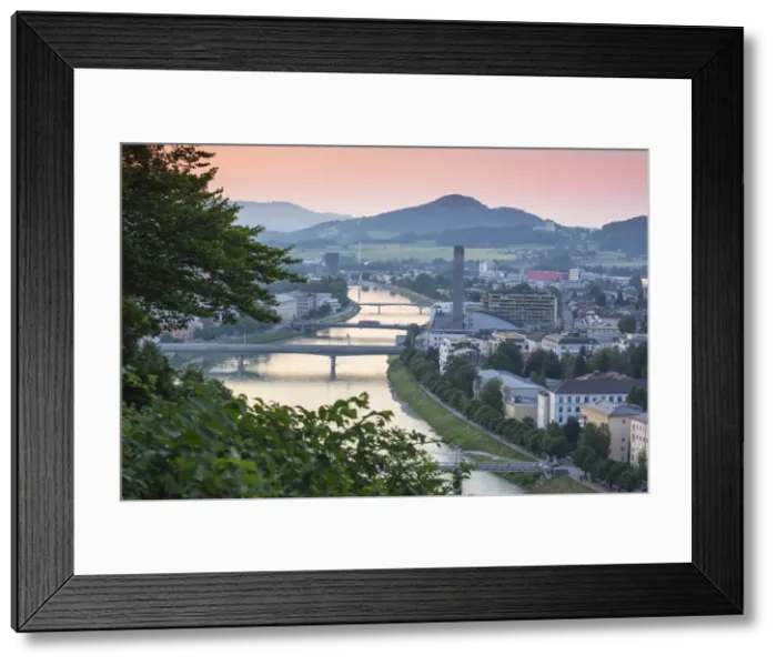 Framed Print : View of Salzach River, Salzburg, Austria, Europe Framed Print : View of Salzach River, Salzburg, Austria, Europe