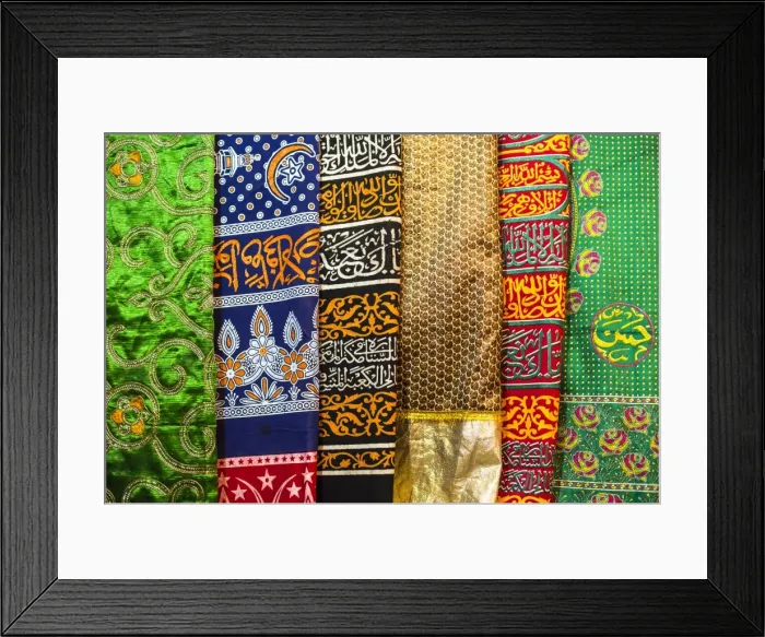 Framed Print : Colourful pashmina scarves, New Delhi, India, Asia Framed Print : Colourful pashmina scarves, New Delhi, India, Asia