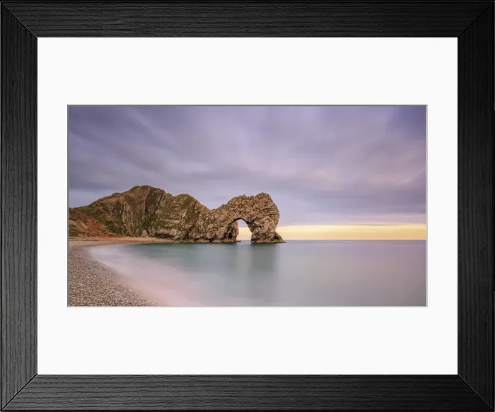 Framed Print : Dusk descends at Durdle Door on the Jurassic Coast, UNESCO World Heritage Site, Dorset Framed Print : Dusk descends at Durdle Door on the Jurassic Coast, UNESCO World Heritage Site, Dorset