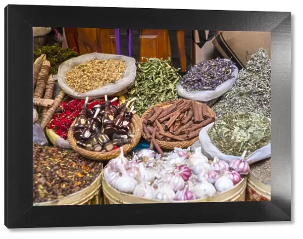 Spice market in Mellah (Jewish Quarter), Medina (old town), Marrakesh, Marrakech-Safi region