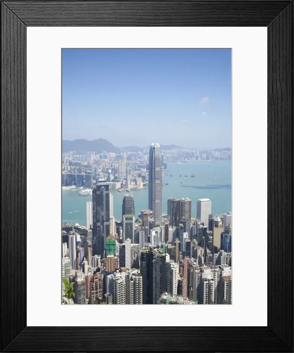 Framed Print : City skyline, viewed from Victoria Peak with Two International Finance Centre (2IFC) Framed Print : City skyline, viewed from Victoria Peak with Two International Finance Centre (2IFC)