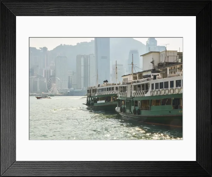 Framed Print : Star Ferries, Victoria Harbour, Hong Kong, China, Asia Framed Print : Star Ferries, Victoria Harbour, Hong Kong, China, Asia