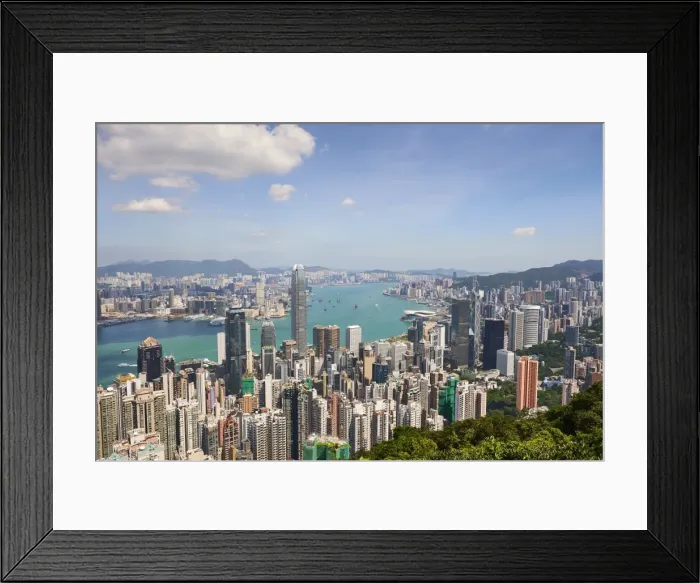 Framed Print : City skyline, viewed from Victoria Peak, Hong Kong, China, Asia