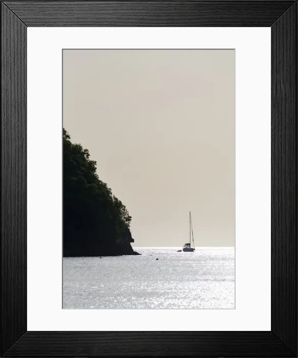 Framed Print : Boat moored off Marigot Bay at sunset, St. Lucia, Windward Islands, West Indies Caribbean Framed Print : Boat moored off Marigot Bay at sunset, St. Lucia, Windward Islands, West Indies Caribbean