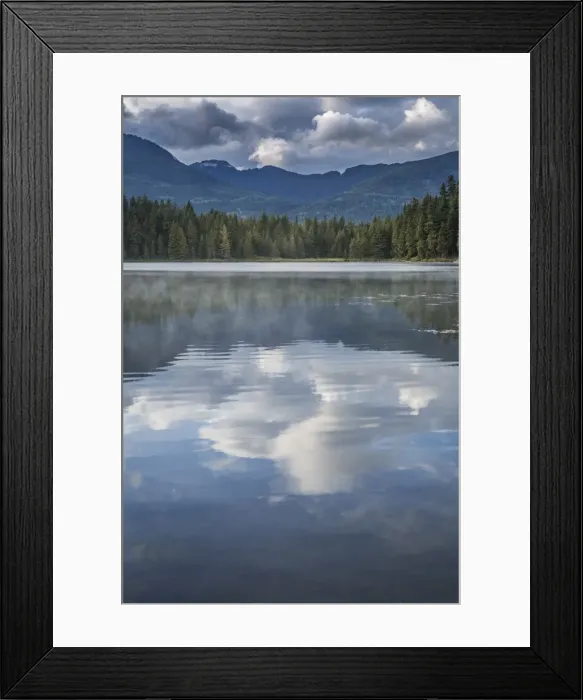 Framed Print : Mist on Lost Lake, Ski Hill and surrounding forest, Whistler, British Columbia, Canada Framed Print : Mist on Lost Lake, Ski Hill and surrounding forest, Whistler, British Columbia, Canada