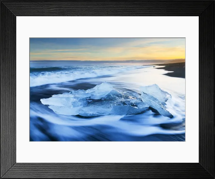 Framed Print : Iceberg on the Beach at Jokulsarlon, Iceland, Polar Regions Framed Print : Iceberg on the Beach at Jokulsarlon, Iceland, Polar Regions