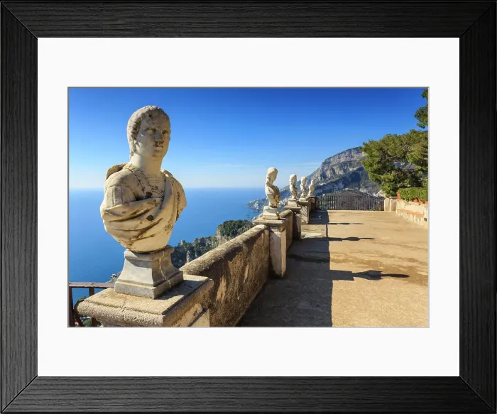 Framed Print : Stunning Terrace of Infinity, Gardens of Villa Cimbrone, Ravello, Amalfi Coast, UNESCO Framed Print : Stunning Terrace of Infinity, Gardens of Villa Cimbrone, Ravello, Amalfi Coast, UNESCO