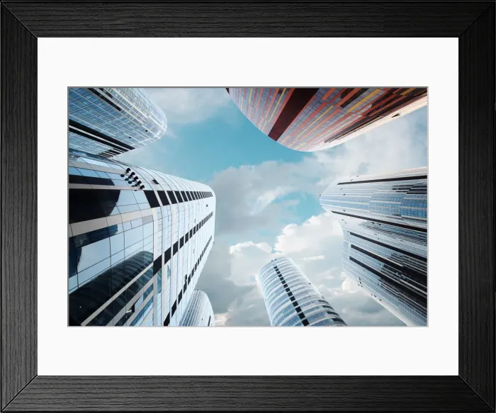 Framed Print : Looking up in futuristic Sanlitun SOHO, Beijing, China, Asia