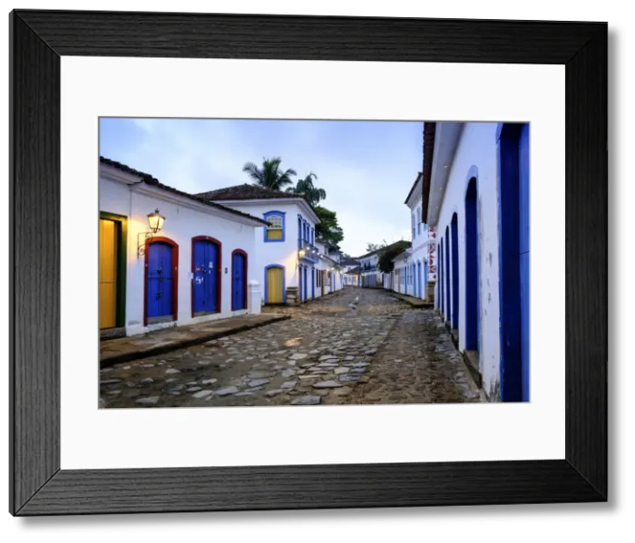 Framed Print : Portuguese colonial vernacular architecture in the centre of Paraty (Parati) town Framed Print : Portuguese colonial vernacular architecture in the centre of Paraty (Parati) town