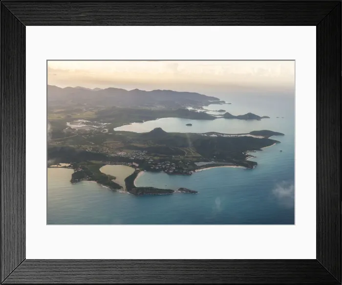 Framed Print : Aerial of Antigua, West Indies, Caribbean, Central America Framed Print : Aerial of Antigua, West Indies, Caribbean, Central America