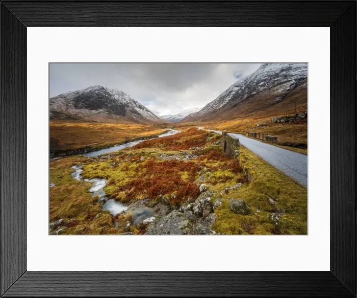 Framed Print : Winter in Glen Etive, the Highlands Region, Scotland, United Kingdom, Europe Framed Print : Winter in Glen Etive, the Highlands Region, Scotland, United Kingdom, Europe