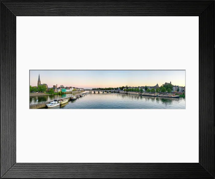Framed Print : Panoramic view of the Meuse (Ms) River, Mstricht, Limburg, Netherlands, Europe Framed Print : Panoramic view of the Meuse (Ms) River, Mstricht, Limburg, Netherlands, Europe