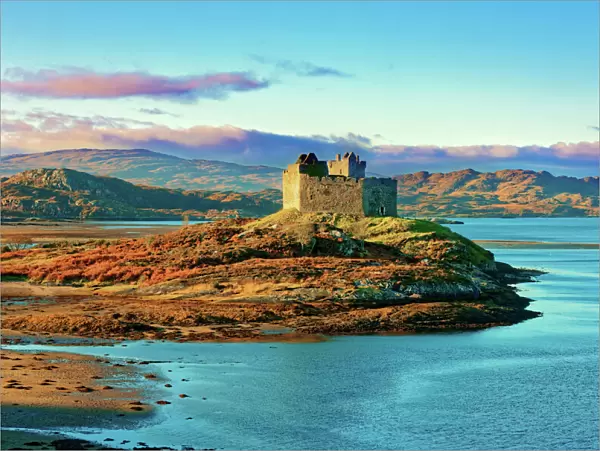 Castle Tioram on the coastal island Eilean Tioram where River Shiel and Loch Moidart meet
