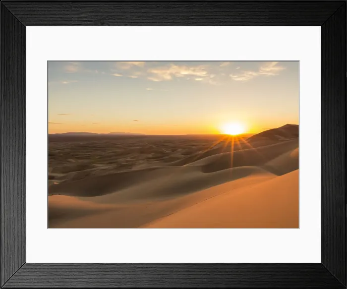 Framed Print : Sunset on Khongor sand dunes in Gobi Gurvan Saikhan National Park, Sevrei district Framed Print : Sunset on Khongor sand dunes in Gobi Gurvan Saikhan National Park, Sevrei district