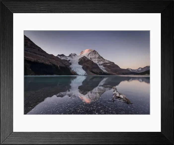 Framed Print : Mount Robson, Canadian Rockies highest peak, in the morning, viewed from the Berg Lake Framed Print : Mount Robson, Canadian Rockies highest peak, in the morning, viewed from the Berg Lake