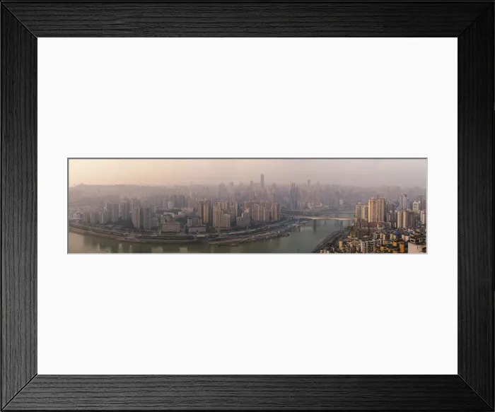 Framed Print : Chongqing city skyline panorama, with Jialing River, Jiangbei Central Business District in the view, Chongqing Framed Print : Chongqing city skyline panorama, with Jialing River, Jiangbei Central Business District in the view, Chongqing