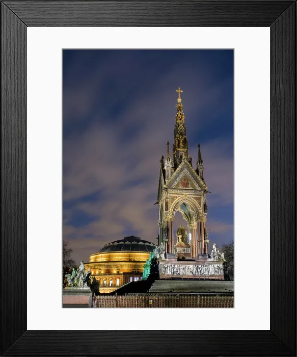 Framed Print : Albert Memorial and Albert Hall at dusk, Kensington, London, England, United Kingdom Framed Print : Albert Memorial and Albert Hall at dusk, Kensington, London, England, United Kingdom