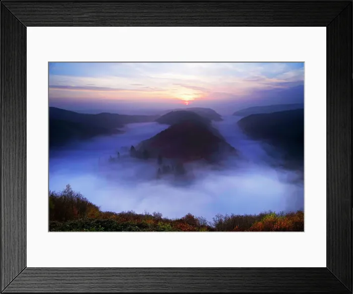 Framed Print : Big Loop of Saar River near Orscholz, Mettlach, Saarland, Germany, Europe Framed Print : Big Loop of Saar River near Orscholz, Mettlach, Saarland, Germany, Europe