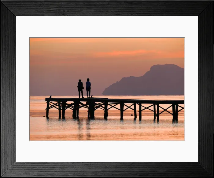 Framed Print : Morning mood at Landing stage, Playa Muro near Alcudia, Majorca, Balearic Islands Framed Print : Morning mood at Landing stage, Playa Muro near Alcudia, Majorca, Balearic Islands
