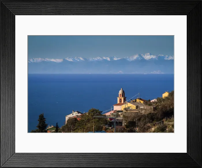 Framed Print : Village near Framura, Liguria, Italy, Europe Framed Print : Village near Framura, Liguria, Italy, Europe