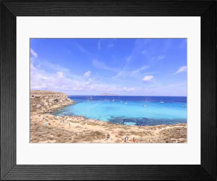 Framed Print : Cala Rossa, Favignana island, Aegadian Islands, province of Trapani, Sicily, Italy