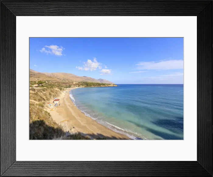 Framed Print : Beach of Guidaloca, Castellammare del Golfo, province of Trapani, Sicily, Italy, Mediterranean Framed Print : Beach of Guidaloca, Castellammare del Golfo, province of Trapani, Sicily, Italy, Mediterranean