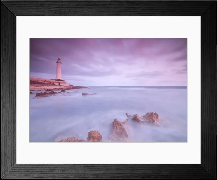 Framed Print : Lighthouse at sunset, Capo Granitola, Campobello di Mazara, province of Trapani, Sicily Framed Print : Lighthouse at sunset, Capo Granitola, Campobello di Mazara, province of Trapani, Sicily