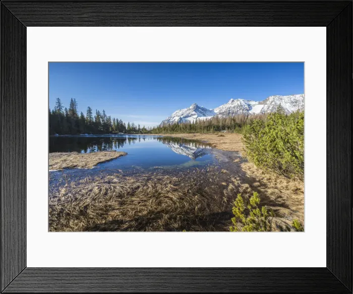 Framed Print : Snowy peaks reflected in Lake Entova, Malenco Valley, province of Sondrio, Valtellina Framed Print : Snowy peaks reflected in Lake Entova, Malenco Valley, province of Sondrio, Valtellina