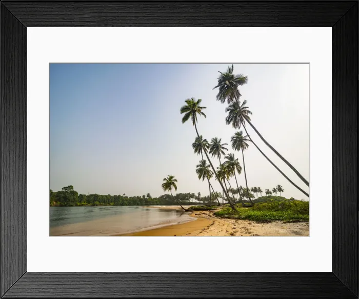 Framed Print : River flowing in the ocean south of Buchanan, Liberia, West Africa, Africa Framed Print : River flowing in the ocean south of Buchanan, Liberia, West Africa, Africa