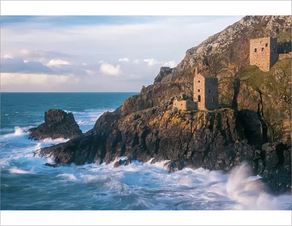 The Crown Tin Mines in Botallack, UNESCO World Heritage Site, Cornwall, England, United Kingdom